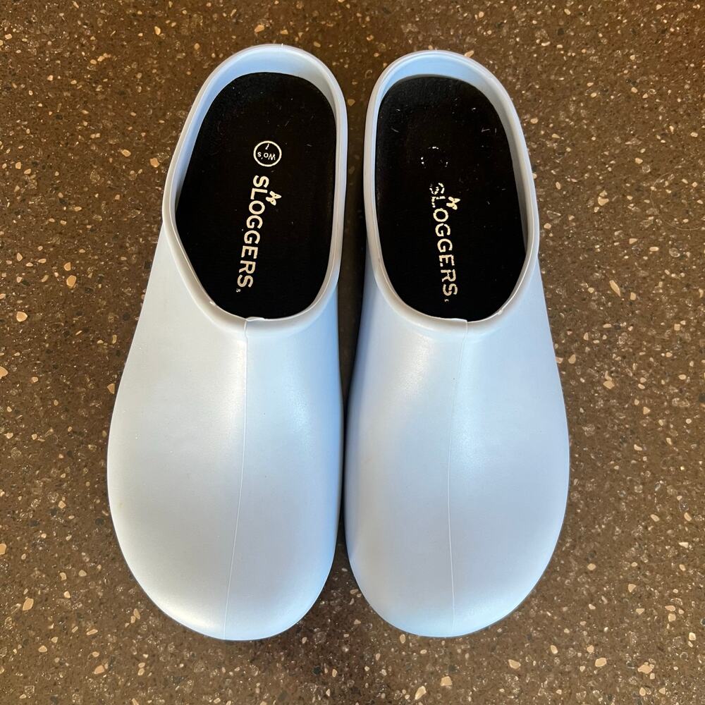 Sloggers Garden Clog Slip-On Waterproof Shoes Blue Womens Size 7